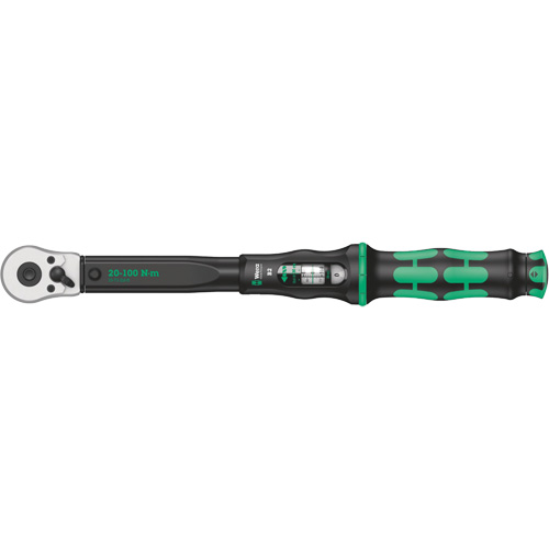 Click-Torque B2 Torque Wrench with Reversible Ratchet, Click, 3/8" Square Drive, 20 - 100 Nm Cam Industrial