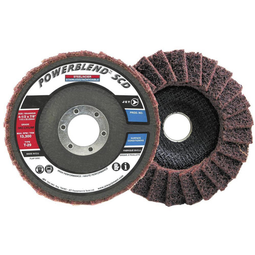 POWERBLEND SCD Surface Conditioning Flap Disc, 5" x 7/8", Type 29, Medium Grit Cam Industrial