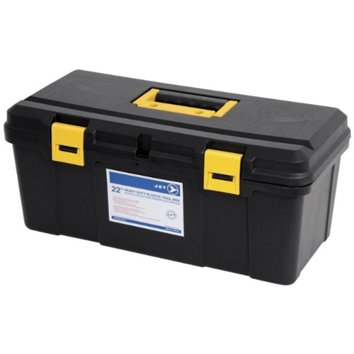 JPTB-22 Plastic Hand Tool Box, 22" W x 10-1/4" D x 9-1/2" H, Black Cam Industrial