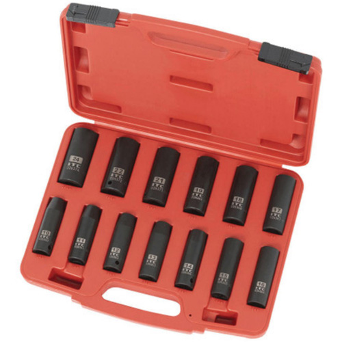 IPS-1312DM Metric Socket Set, 13 Pcs, Impact, 1/2" Drive Size, Deep Cam Industrial