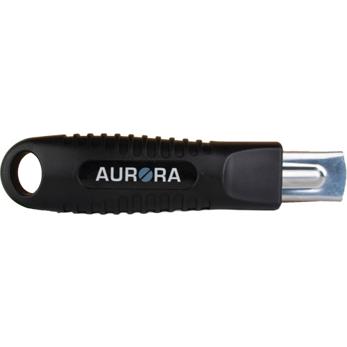 Standard-Duty Retractable Safety Knife, Stainless Steel, Rubber Handle Cam Industrial
