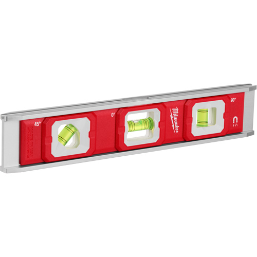 Torpedo Level, 10" L, Aluminum, 3 Vials, Magnetic Cam Industrial