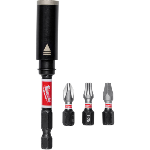 Porte-embout de vis r&eacute;sistant aux chocs de 3" avec jeu dembouts SHOCKWAVE  Cam Industrial