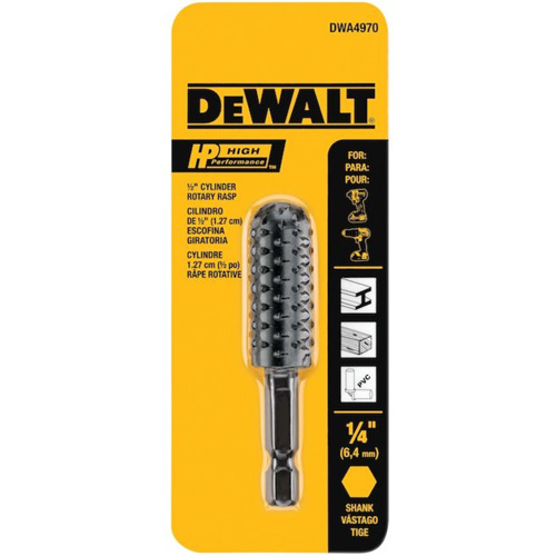 R&acirc;pe rotative cylindrique haute performance 1/2" avec tige hexagonale 1/4" Cam Industrial
