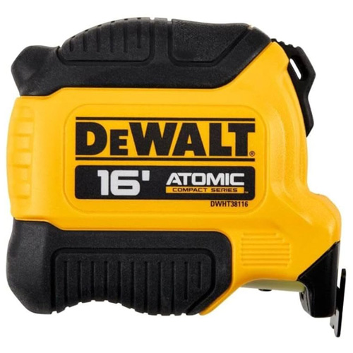 ATOMIC COMPACT SERIES Tape Measure, 16', Imperial Graduations Cam Industrial