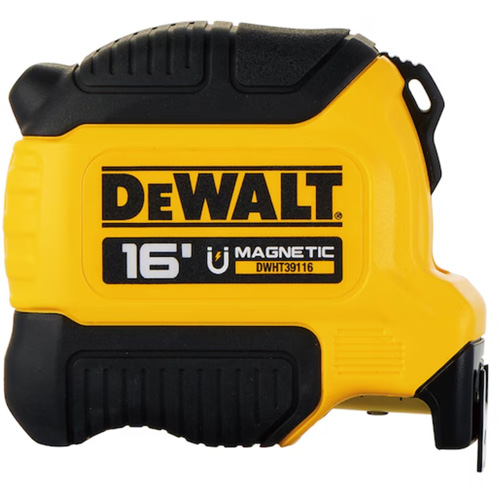 Compact Magnetic Tape Measure, 16', Imperial Graduations Cam Industrial