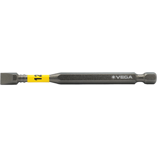 Embout pour outils &eacute;lectriques Impactech, Fente, Embout 12F-14R, Prise 1/4", Longueur 3-1/2" Cam Industrial