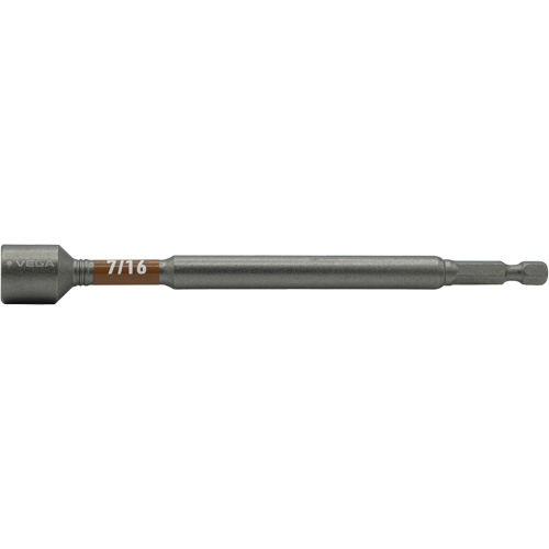 Impactech&reg; Nut Driver, 7/16" Tip, 1/4" Drive, 6" L, Magnetic Cam Industrial