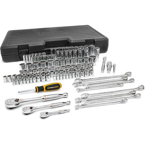 1/4", 3/8" & 1/2" Drive 6 & 12 Point Standard & Deep SAE/Metric Mechanics Tool Set Cam Industrial