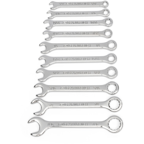 SAE Midget Wrench Set, Combination, 10 Pieces, Imperial Cam Industrial