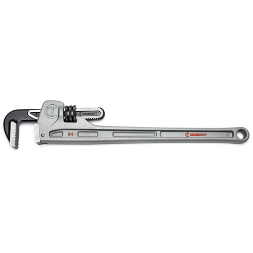 Pipe Wrench, 3-1/2" Jaw Capacity, 24" Long, Powder Coated Finish, Ergonomic Handle Cam Industrial