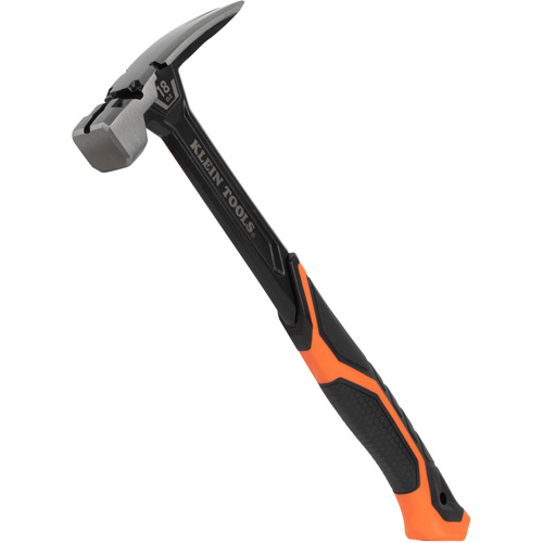 Steel Claw Hammer, 18 oz., Solid Steel Handle, 15" L Cam Industrial