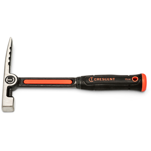 Brick Hammer, 15 oz., Solid Steel Handle, 7" L Cam Industrial