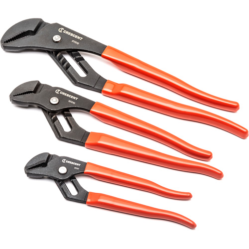 Straight Jaw Dipped Handle Tongue & Groove Plier Set, 3 Pieces Cam Industrial