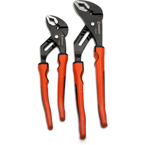 Grip Zone V-Jaw Tongue & Groove Plier Set with Dual Material Rawhide Handle, 2 Pieces Cam Industrial
