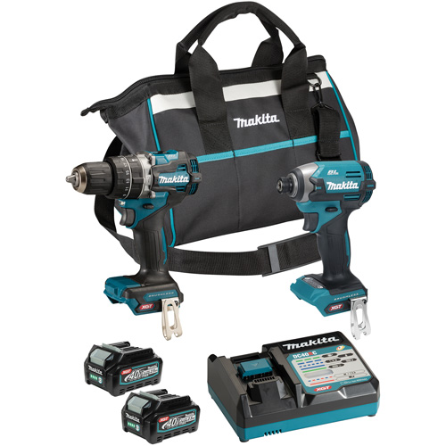 40Vmax XGT Brushless Cordless Impact Driver & Hammer Drill/Driver Tool Kit, Lithium-Ion, 40 V Cam Industrial