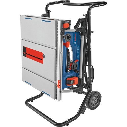 Jobsite Table Saw with Gravity-Rise Wheeled Stand, 120 V, 15 A, 3800 RPM Cam Industrial