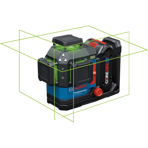 Laser dalignement/nivellement 360 connect&eacute; &agrave; faisceau vert &agrave; trois points Cam Industrial
