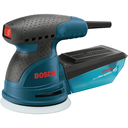 Single-Speed Palm Random Orbit Sander/Polisher, 5" Sand Paper, 2.5 A, 120 V Cam Industrial