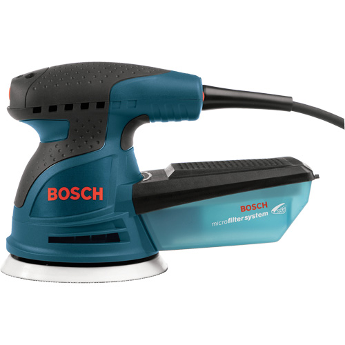 Palm Random Orbit Sander/Polisher, 5" Sand Paper, 2.5 A, 120 V Cam Industrial