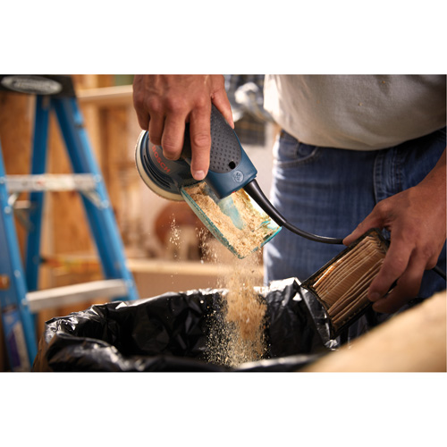 Palm Random Orbit Sander/Polisher, 5" Sand Paper, 2.5 A, 120 V Cam Industrial