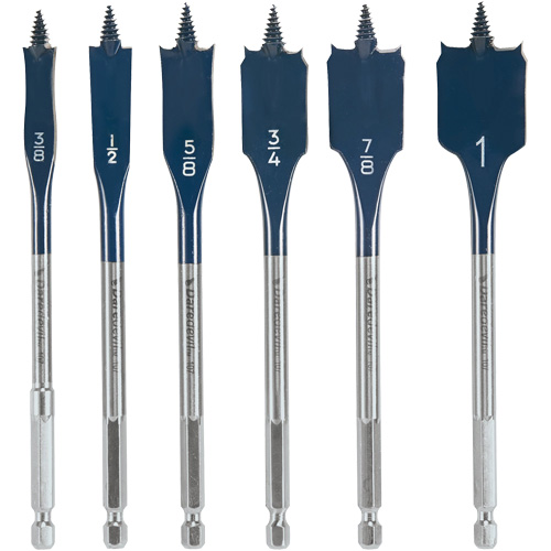 Daredevil&reg; Spade Bit Set, 6 Pieces Cam Industrial
