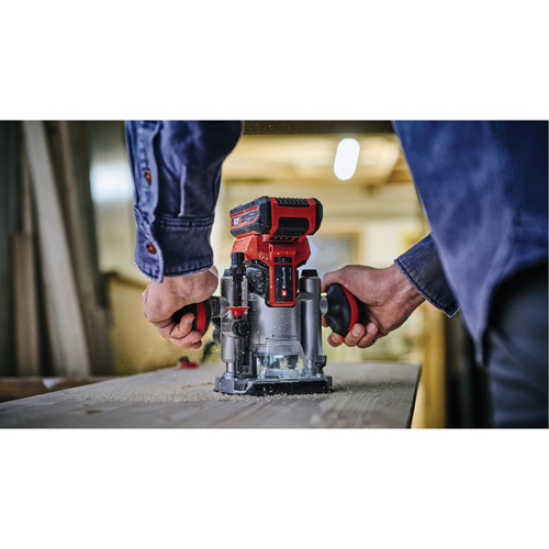 Professional Cordless Compact Router with Fixed Base & Plunge Base (Tool Only) Cam Industrial