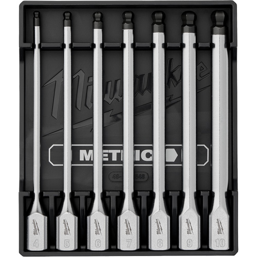 Long Metric Bit Socket Set, Hex Ball, 3/8" Drive, 7 Pcs Cam Industrial