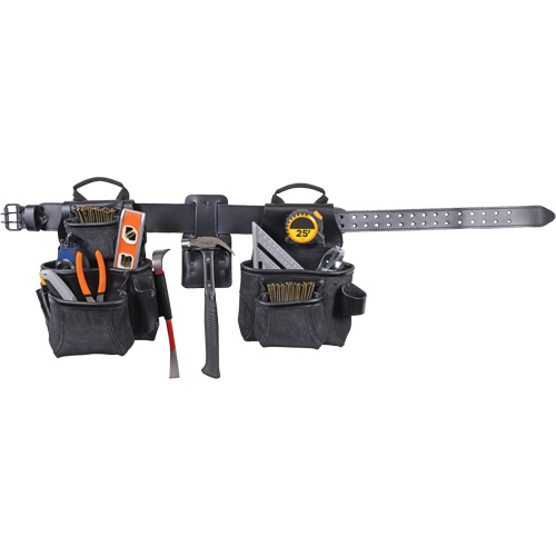 Phantom Collection 4-Piece Heavy-Duty Combo Apron, Leather, Black Cam Industrial