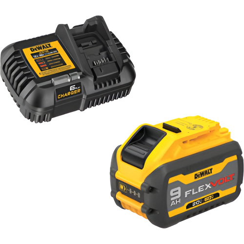 Ensemble de bloc-pile et chargeur MAX FLEXVOLT, Lithium-ion, 20 V/60 V, 9 Ah Cam Industrial