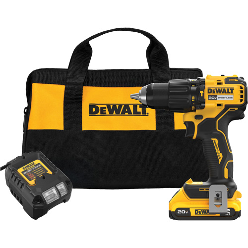 MAX* Brushless Cordless Hammer Drill Kit, Lithium-Ion, 20 V, 1/2" Chuck Cam Industrial