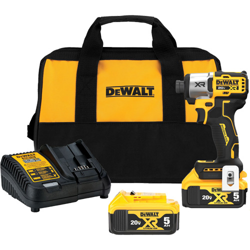 MAX* XR&reg; 3-Speed Impact Driver Kit, 1/4", 1825 in-lbs Max. Torque, 20 V, Lithium-Ion Cam Industrial