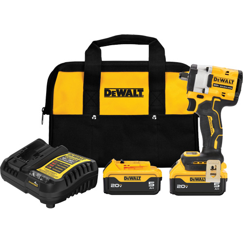 ATOMIC MAX* Cordless Impact Wrench With Hog Ring Anvil Kit, 20 V, 1/2" Socket Cam Industrial