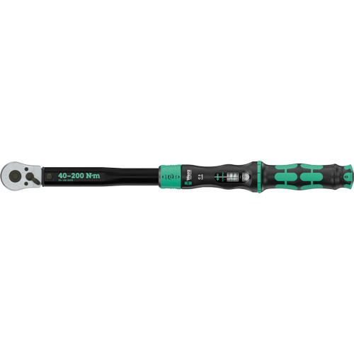 Cl&eacute; dynamom&eacute;trique Click-Torque Lock C 3 r&eacute;glable avec fonction Torque Lock, &agrave; cliquer, Entraînement 1/2" carr&eacute;, 30 - 146 lb-pi Cam Industrial