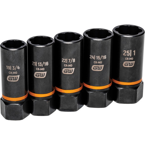 Jeu de douilles d'extraction Bolt Biter, 5 Mcx, Chocs, Prise de 1/2", Profond Cam Industrial