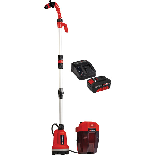 Pompe &agrave; eau propre pour baril de pluie sans fil avec batterie 4 Ah et ensemble de d&eacute;part de chargeur, 18 V, 792,5 gal./min Cam Industrial