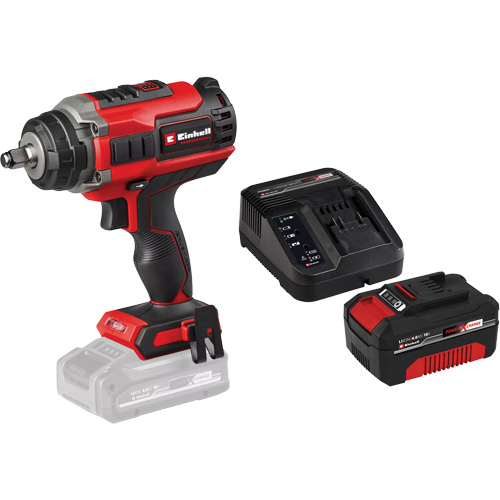 Cl&eacute; &agrave; chocs professionnelle sans fil avec batterie 4 Ah PXC et ensemble de d&eacute;part de chargeur, 18 V, Mandrin 1/2" Cam Industrial