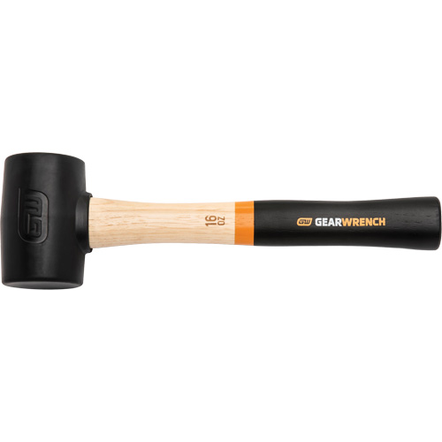 Rubber Mallet, 16 oz., Wood Handle, 13" L Cam Industrial