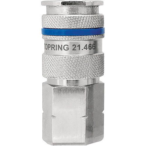 Raccord industriel rapide QUIKSILVER, Laiton nickel&eacute;, 3/8", NPT femelle, 435 PSI Cam Industrial