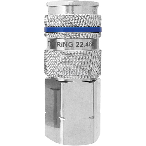 Raccord industriel rapide QUIKSILVER, Laiton nickel&eacute;, 1/2", NPT femelle, 500 psi Cam Industrial