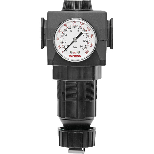 MODULAIR 400 Zinc Diaphragm Regulator, 1/2" NPT, 300 psi Max. PSI, In Line/Modular Cam Industrial