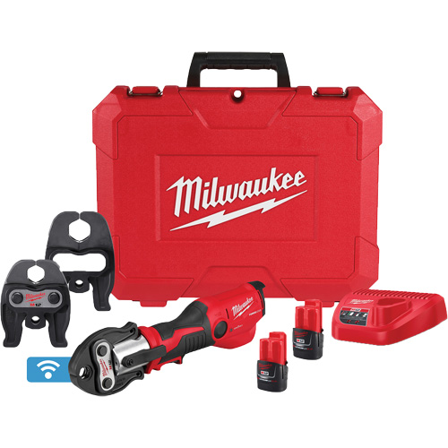 M12 FORCE LOGIC Press Tool Kit with ONE-KEY with CTS-V Jaws, 1/2" - 1", Power Driven Cam Industrial