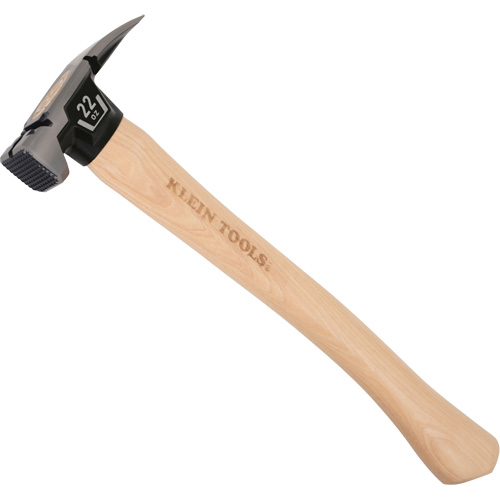 Milled Face Straight Claw Hammer, 22 oz., Wood Handle, 16-1/10" L Cam Industrial