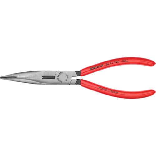 Long Nose 40° Angled Pliers with Cutter, 8" L Cam Industrial