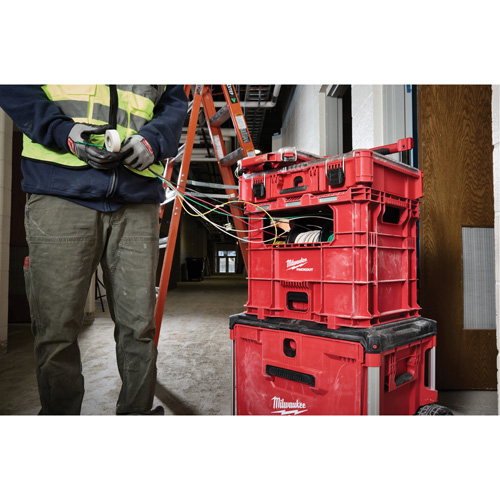 Bac distributeur de fils XL PACKOUT, 15-3/4" x 18-5/8" x 15", Noir/Rouge Cam Industrial