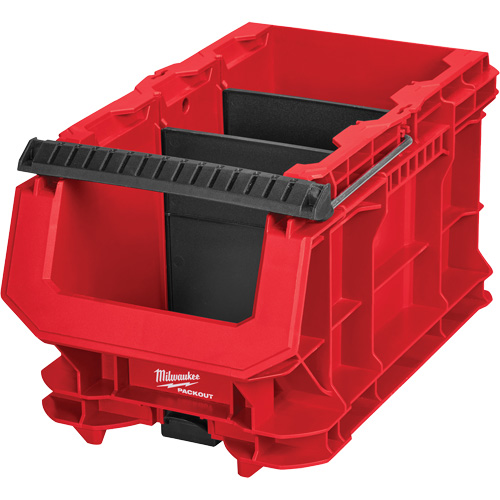 PACKOUT Compact Crate, 15-1/2" x 9-1/2" x 8-3/4", Black/Red Cam Industrial