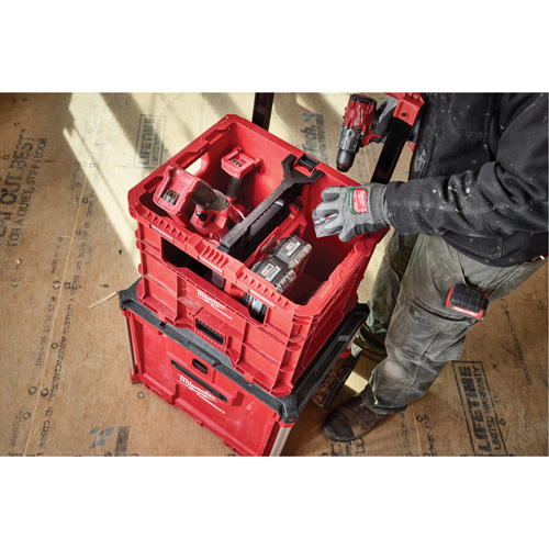 PACKOUT XL Crate, 15-3/4" x 18-5/8" x 15", Black/Red Cam Industrial