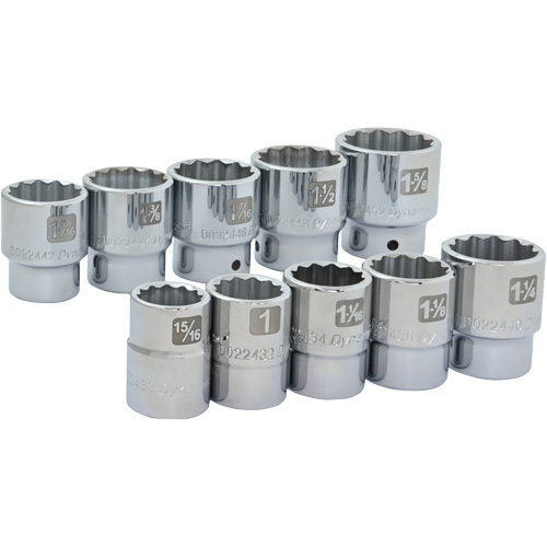 Jeu de douilles SAE &agrave; 12 pans, 10 Mcx, Prise de 3/4" Cam Industrial
