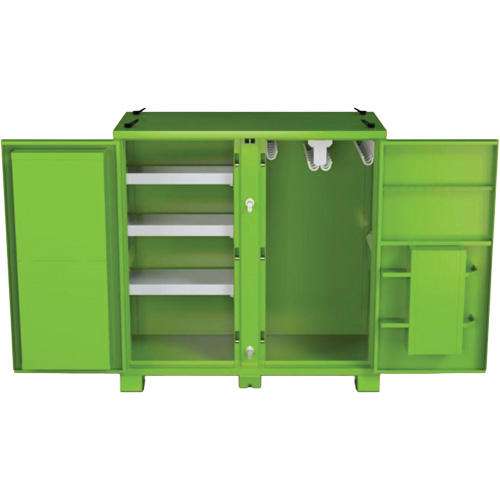 Onsite PPE Storage Cabinet, Steel, High-Visibility Lime Green Cam Industrial