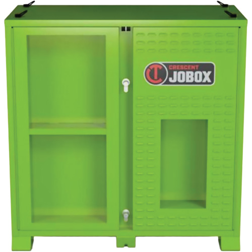 Armoire ventil&eacute;e pour le rangement d'&eacute;PI sur place, Acier, Vert lime haute visibilit&eacute; Cam Industrial